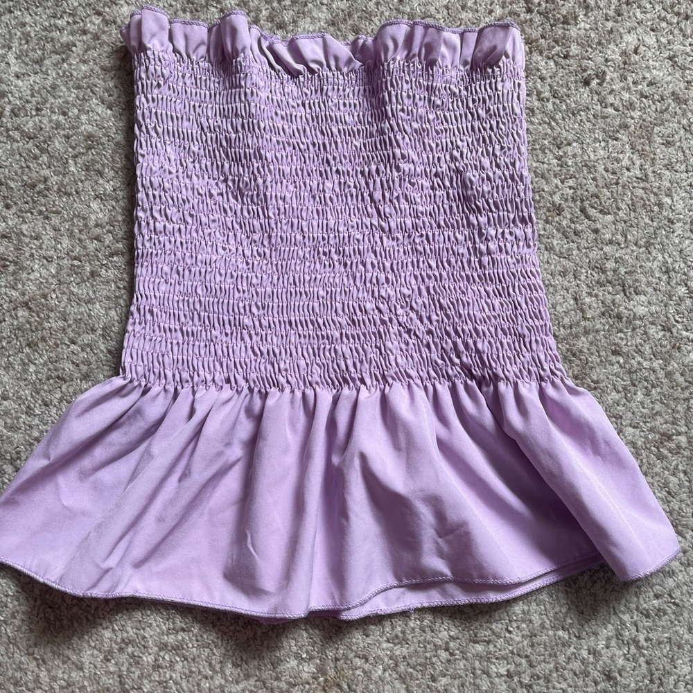 Lavender Smocked Tube Top